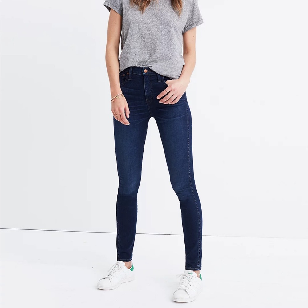 Madewell 10" High Riser Skinny Skinny Jeans Dark Wash